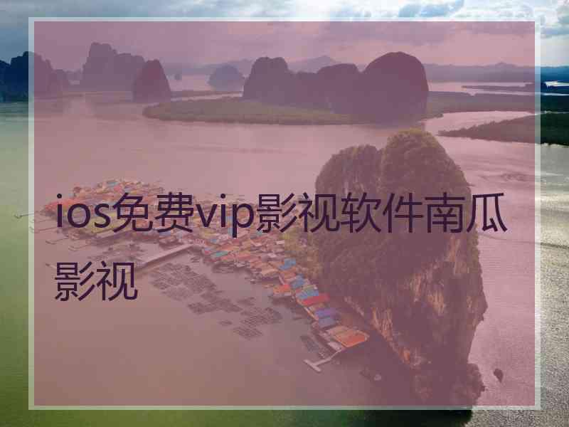 ios免费vip影视软件南瓜影视