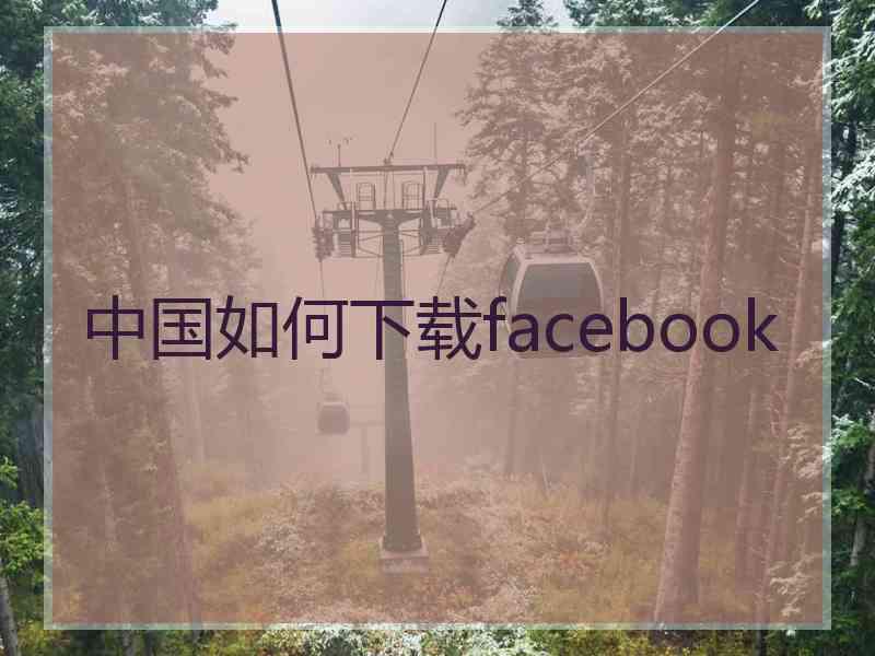 中国如何下载facebook