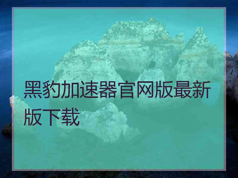 黑豹加速器官网版最新版下载