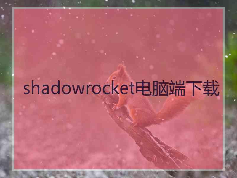 shadowrocket电脑端下载