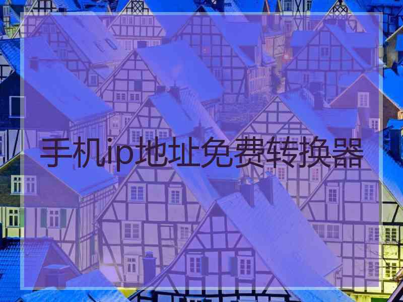 手机ip地址免费转换器