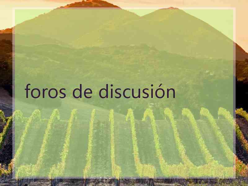 foros de discusión