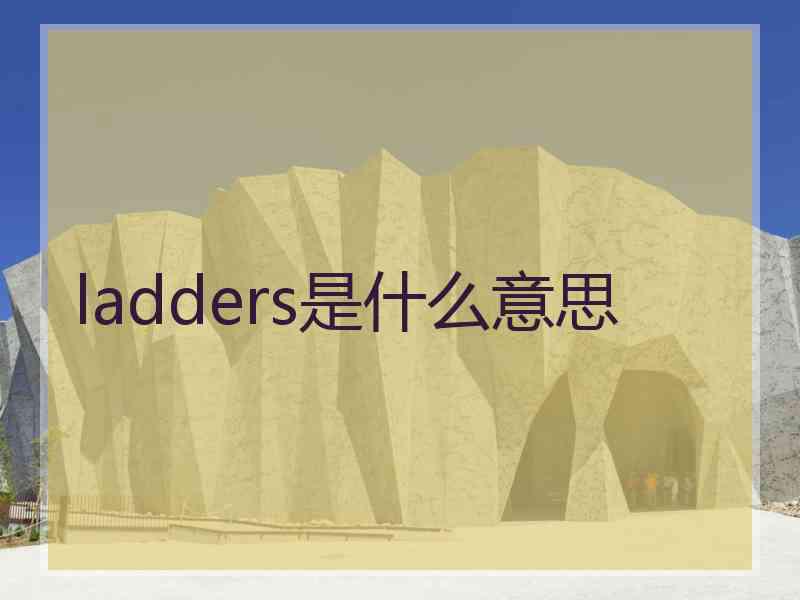 ladders是什么意思