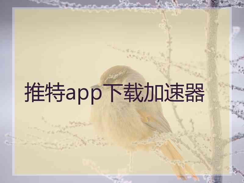 推特app下载加速器