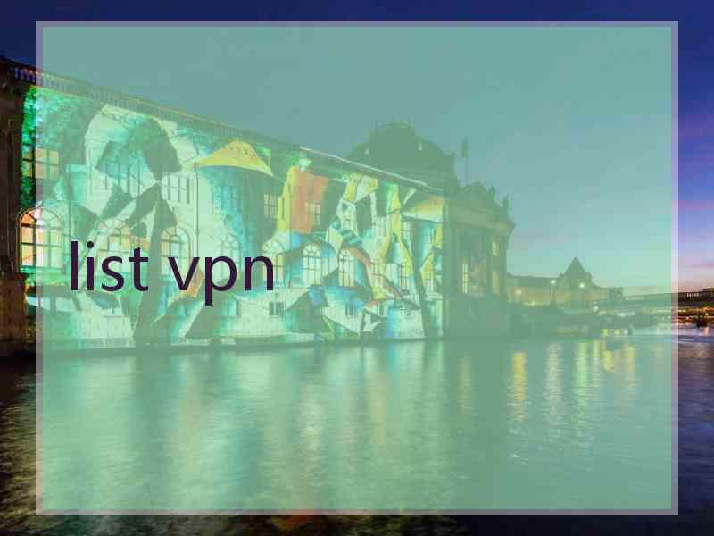 list vpn