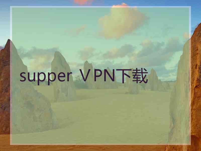 supper ⅤPN下载