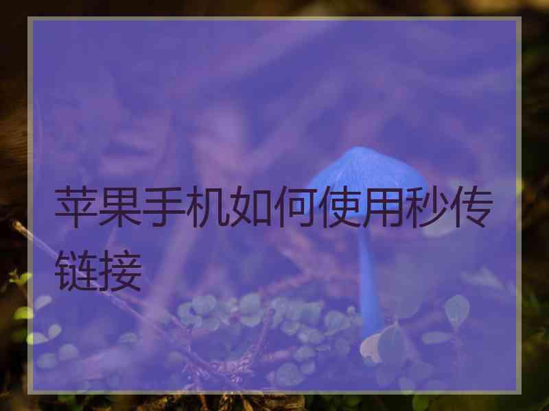 苹果手机如何使用秒传链接