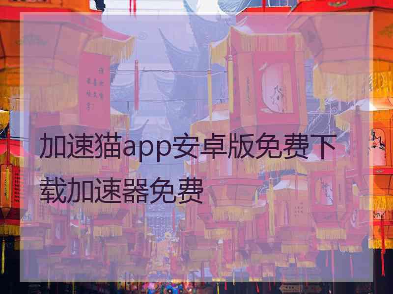 加速猫app安卓版免费下载加速器免费