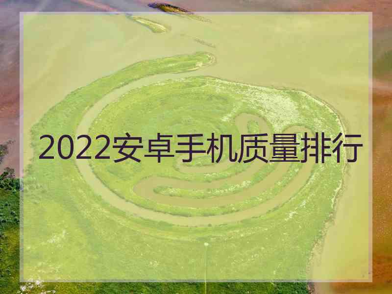 2022安卓手机质量排行