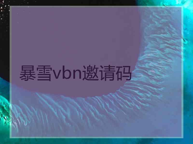 暴雪vbn邀请码