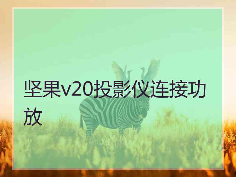 坚果v20投影仪连接功放