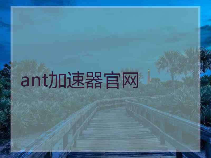 ant加速器官网