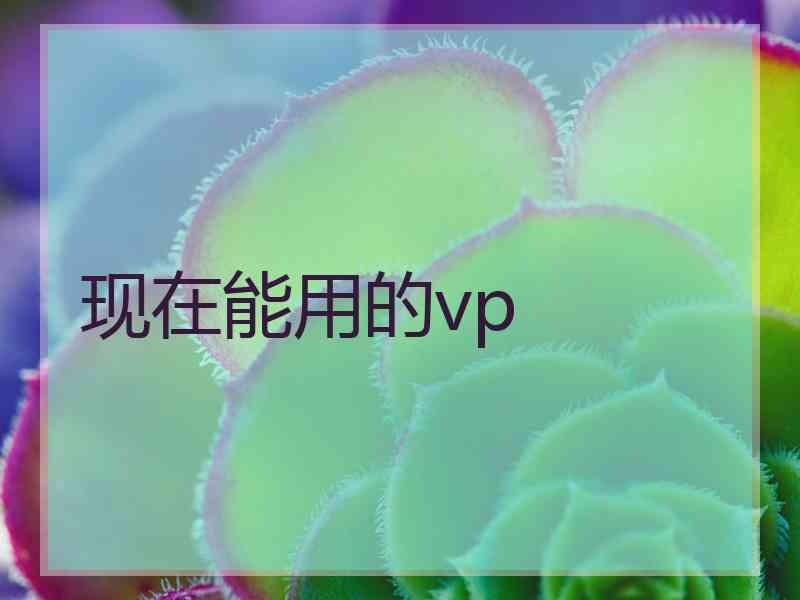 现在能用的vp