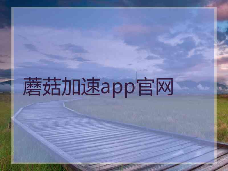 蘑菇加速app官网