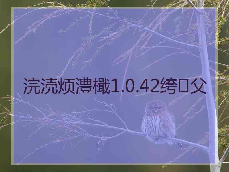 浣涜烦澧檝1.0.42绔父