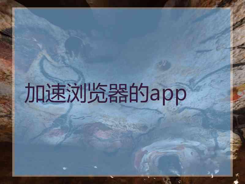 加速浏览器的app