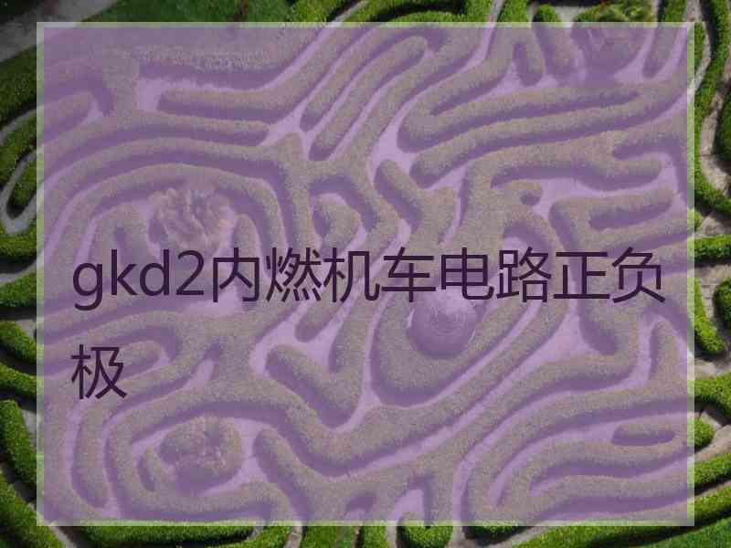 gkd2内燃机车电路正负极