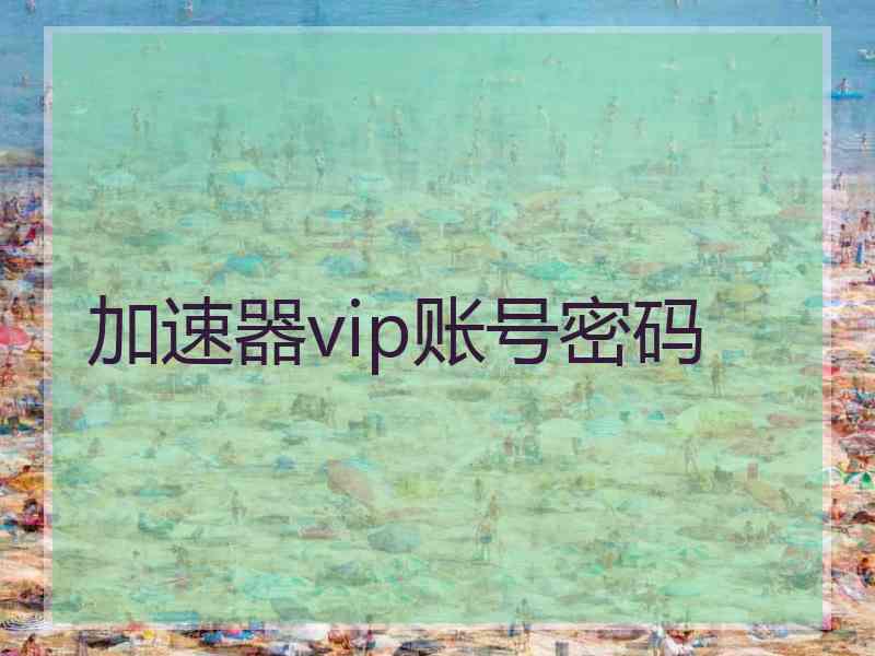 加速器vip账号密码