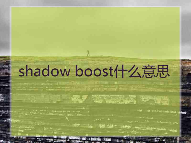 shadow boost什么意思