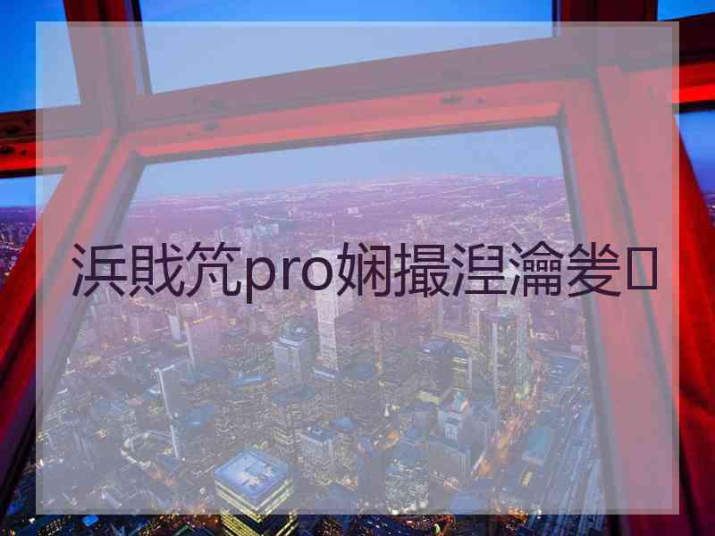 浜戝竼pro娴撮湼瀹夎