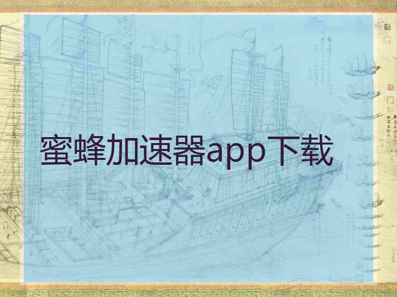 蜜蜂加速器app下载