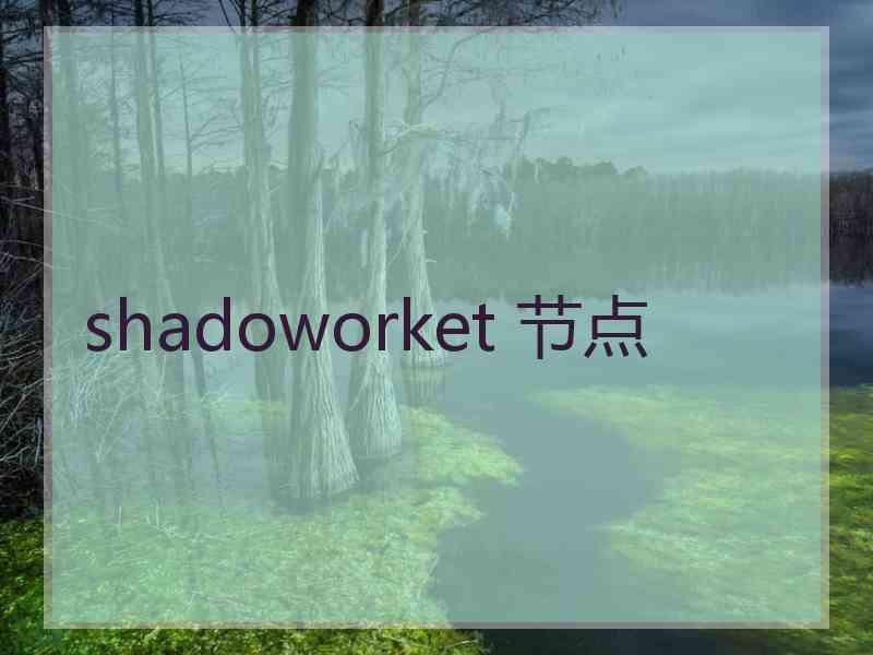 shadoworket 节点