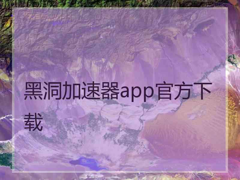 黑洞加速器app官方下载