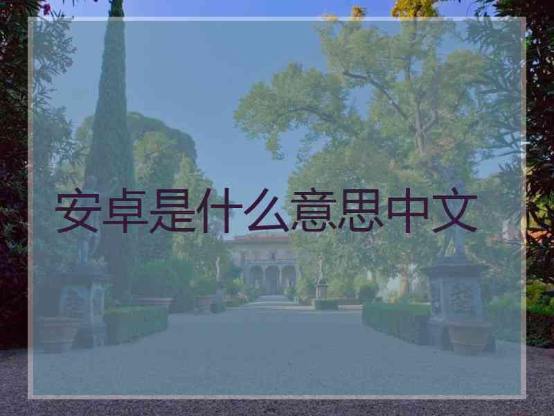 安卓是什么意思中文