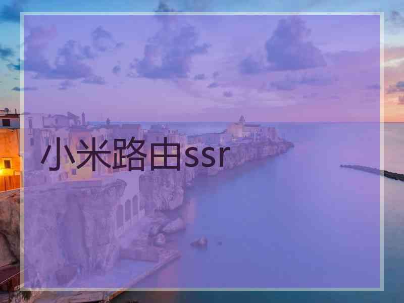 小米路由ssr