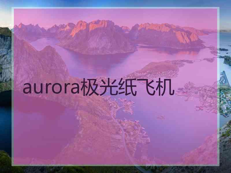 aurora极光纸飞机