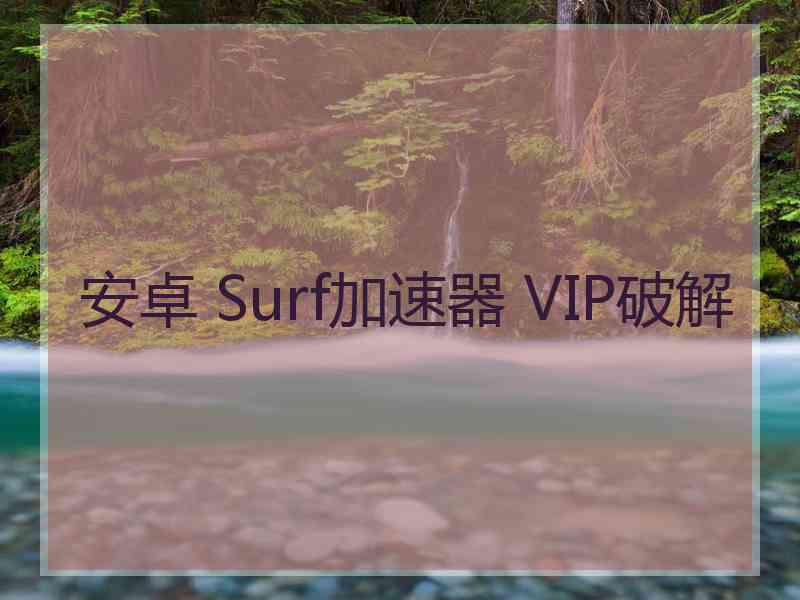 安卓 Surf加速器 VIP破解