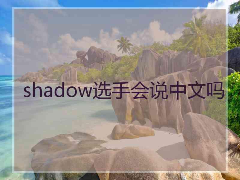 shadow选手会说中文吗