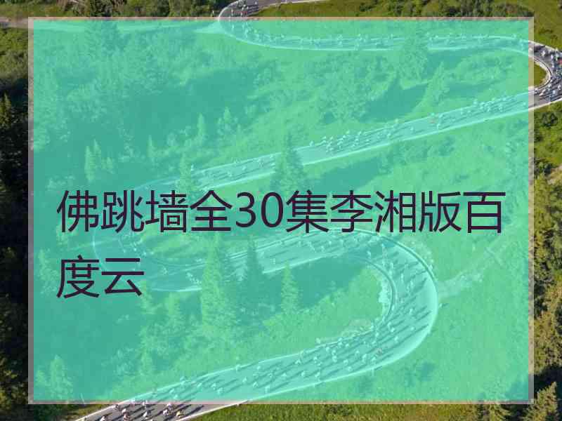 佛跳墙全30集李湘版百度云