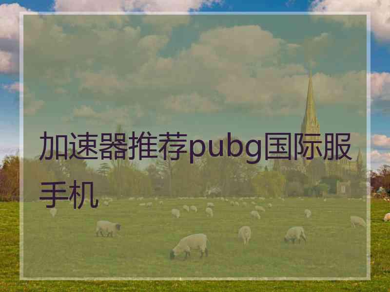 加速器推荐pubg国际服手机