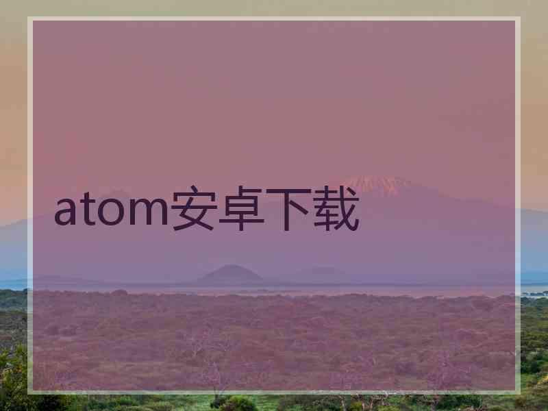 atom安卓下载