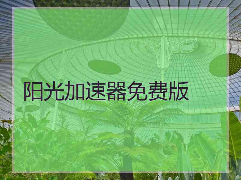 阳光加速器免费版