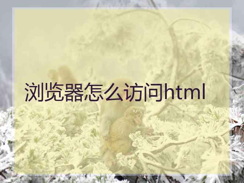 浏览器怎么访问html