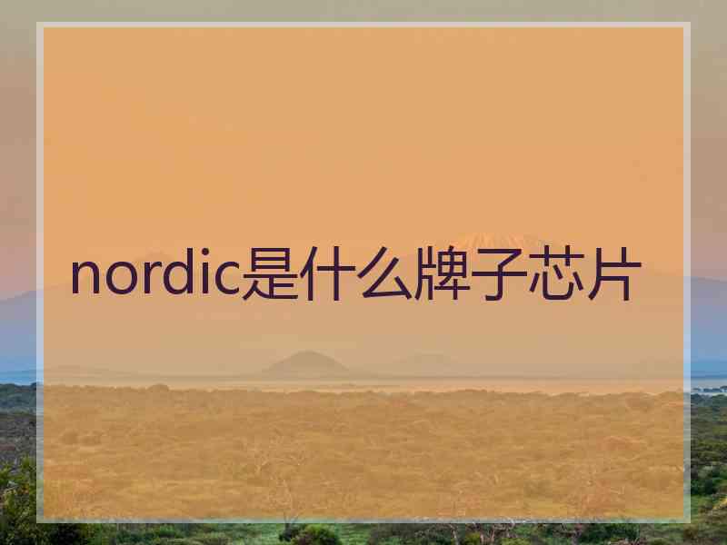 nordic是什么牌子芯片