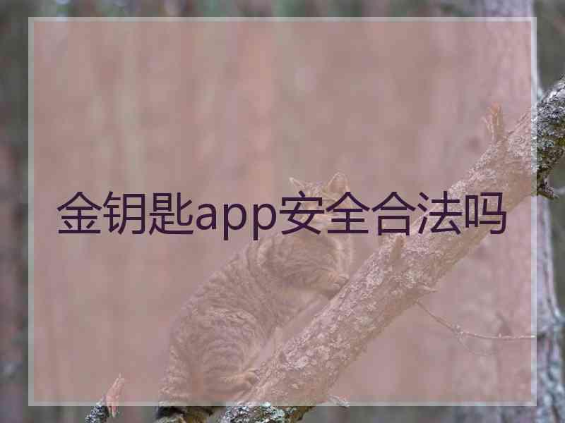 金钥匙app安全合法吗