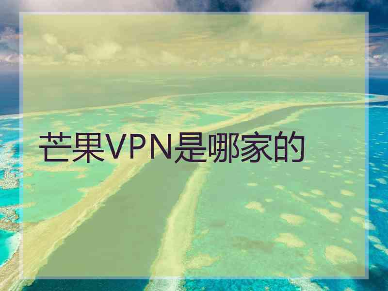 芒果VPN是哪家的