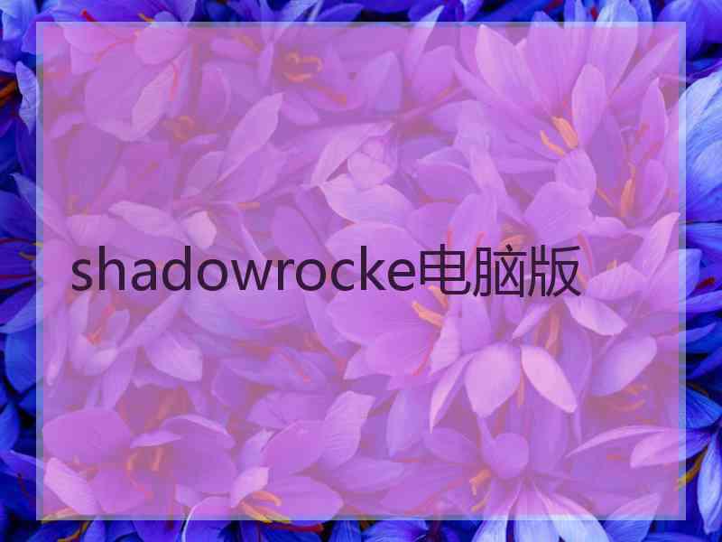 shadowrocke电脑版