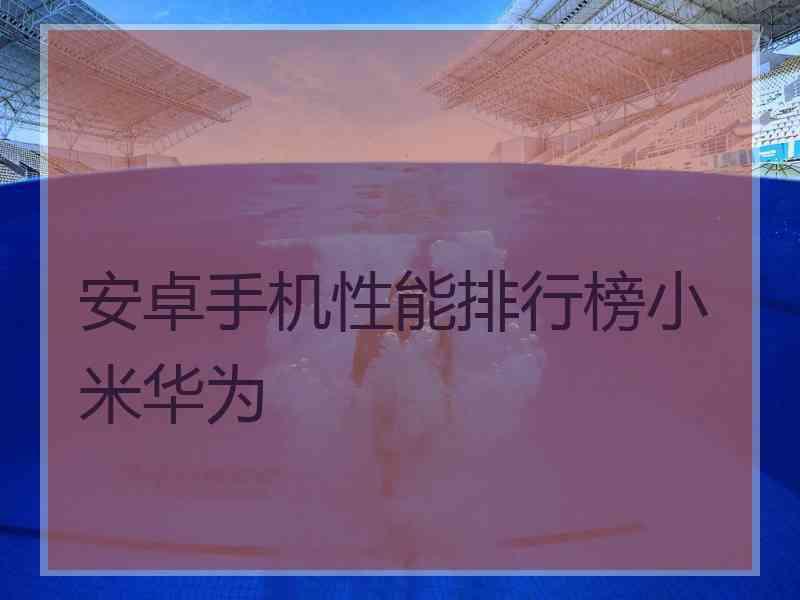 安卓手机性能排行榜小米华为