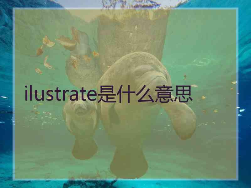 ilustrate是什么意思