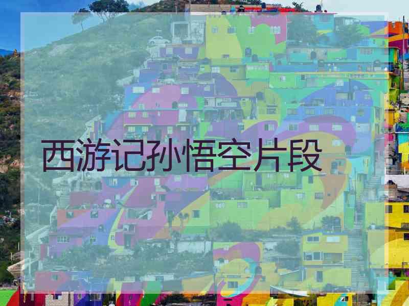 西游记孙悟空片段