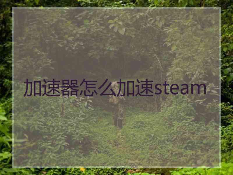 加速器怎么加速steam