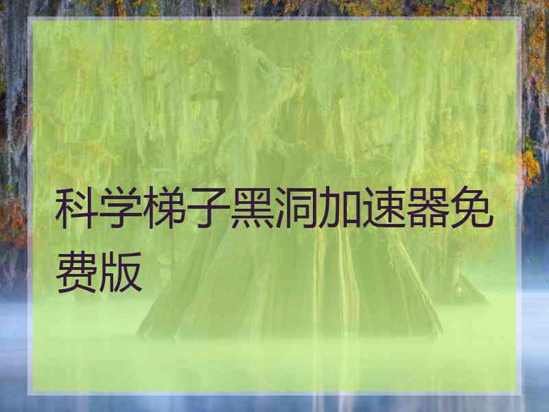 科学梯子黑洞加速器免费版