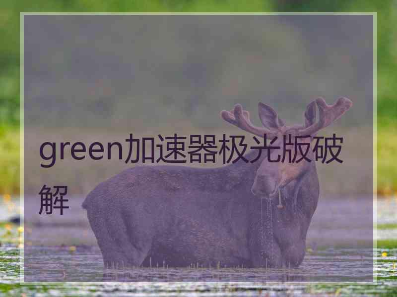 green加速器极光版破解