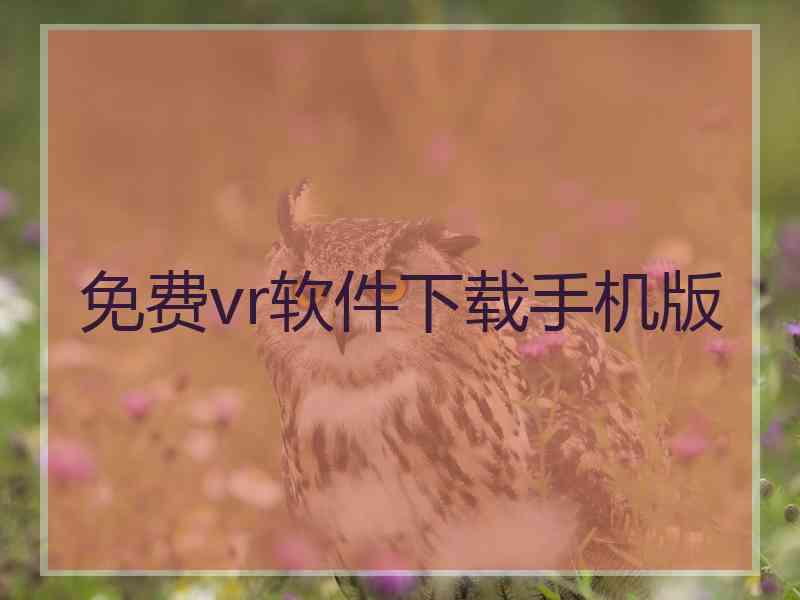 免费vr软件下载手机版