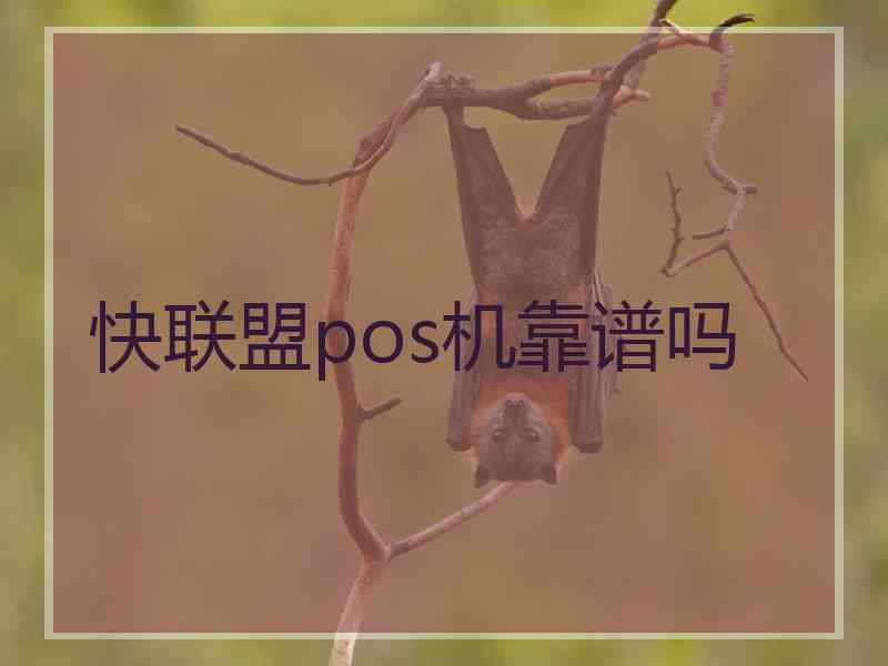 快联盟pos机靠谱吗