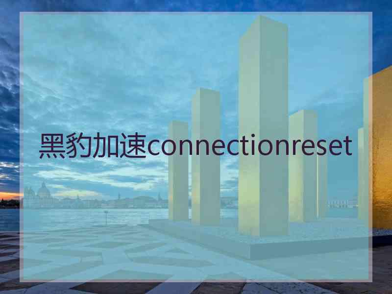 黑豹加速connectionreset